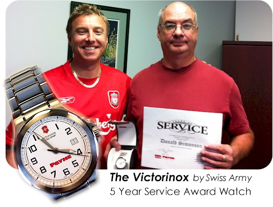 Donald receiving his 5 Year award